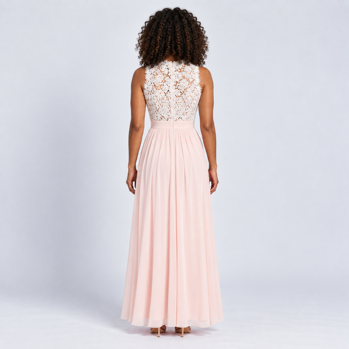 Lace Dress Women's Flowy Fitted Waist Short Sleeve Summer