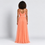 V-Neck Maxi Dress Women's Sleeveless Fitted Waist Lightweight