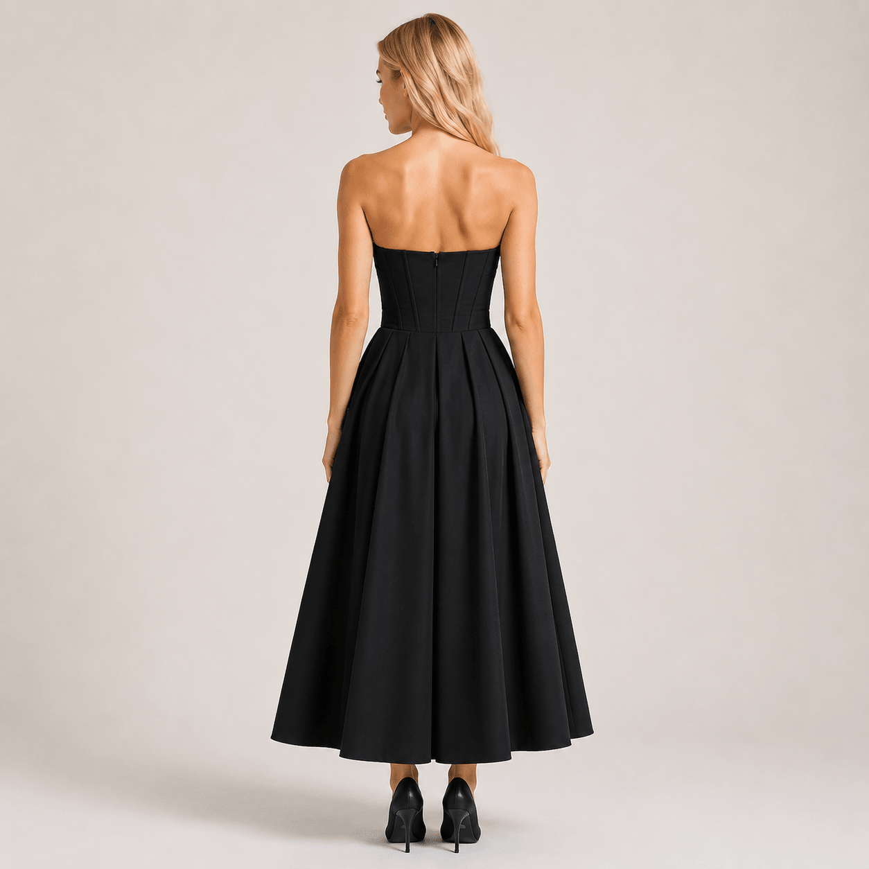 Women's Evening Maxi Dress Open-Back Stretch Jersey Summer