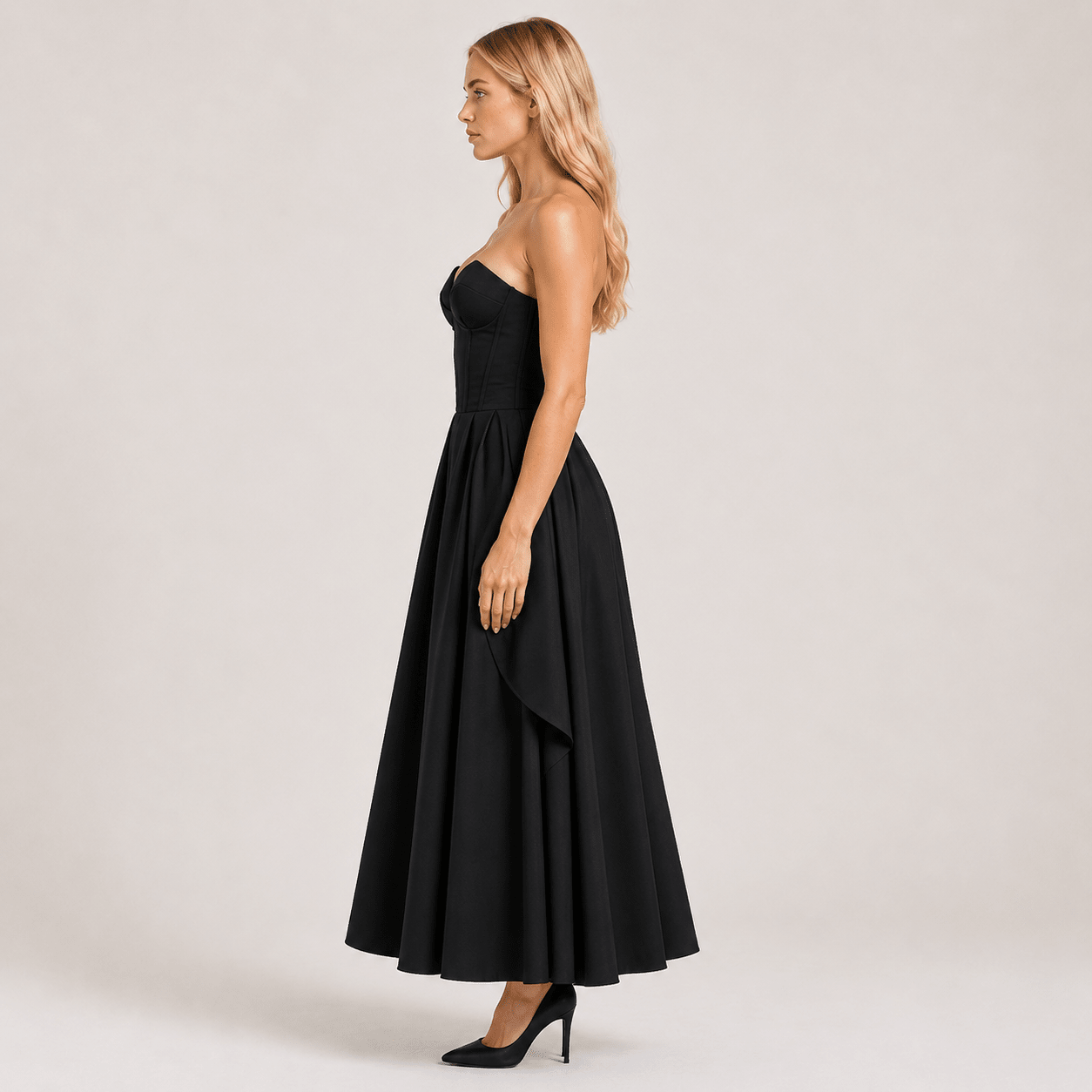 Women's Evening Maxi Dress Open-Back Stretch Jersey Summer