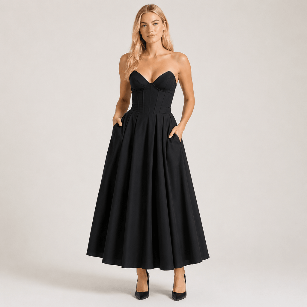 Women's Evening Maxi Dress Open-Back Stretch Jersey Summer