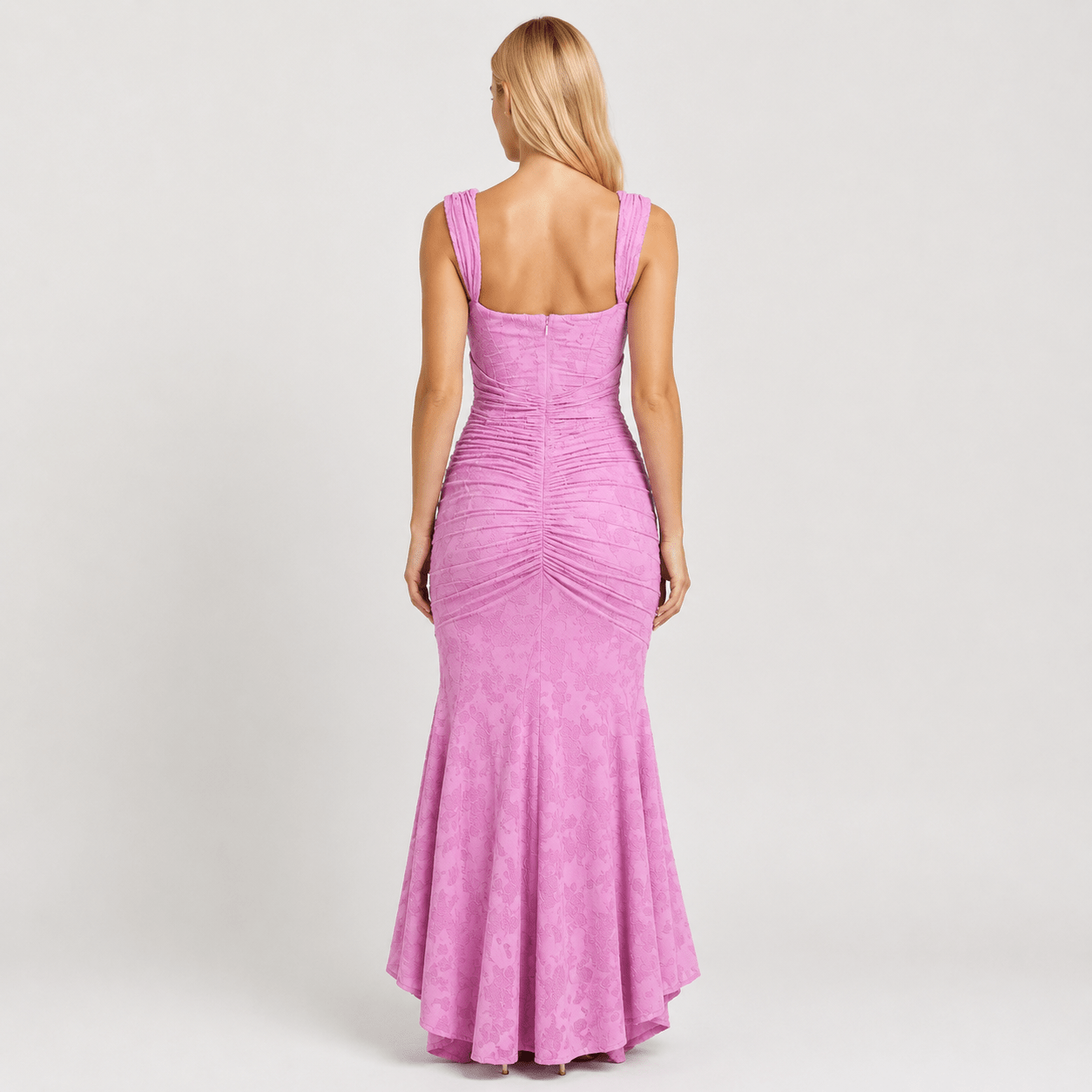 Women's Floral Maxi Dress Round Neck Casual