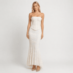 Women's Wedding Guest Mermaid Dress Corset Floral Lace